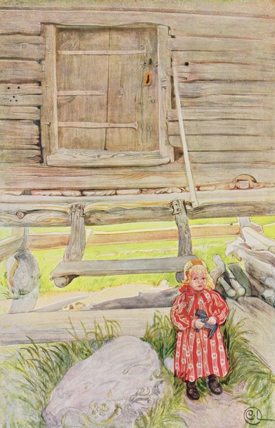 The Old Lodge, from a commercially printed portfolio, published in 1939 by Carl Larsson